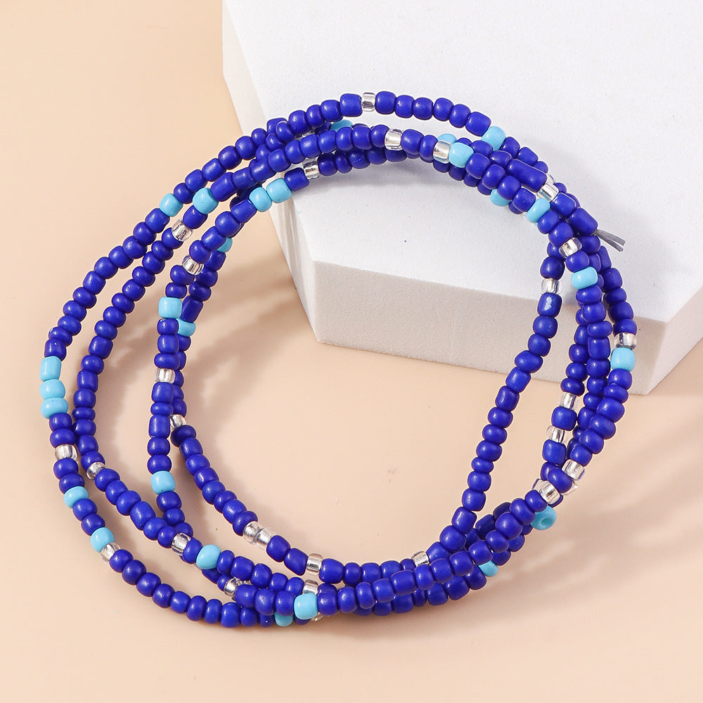 Wholesale Rice Beads Long Section Multi-layer Colorful Beading Bracelet